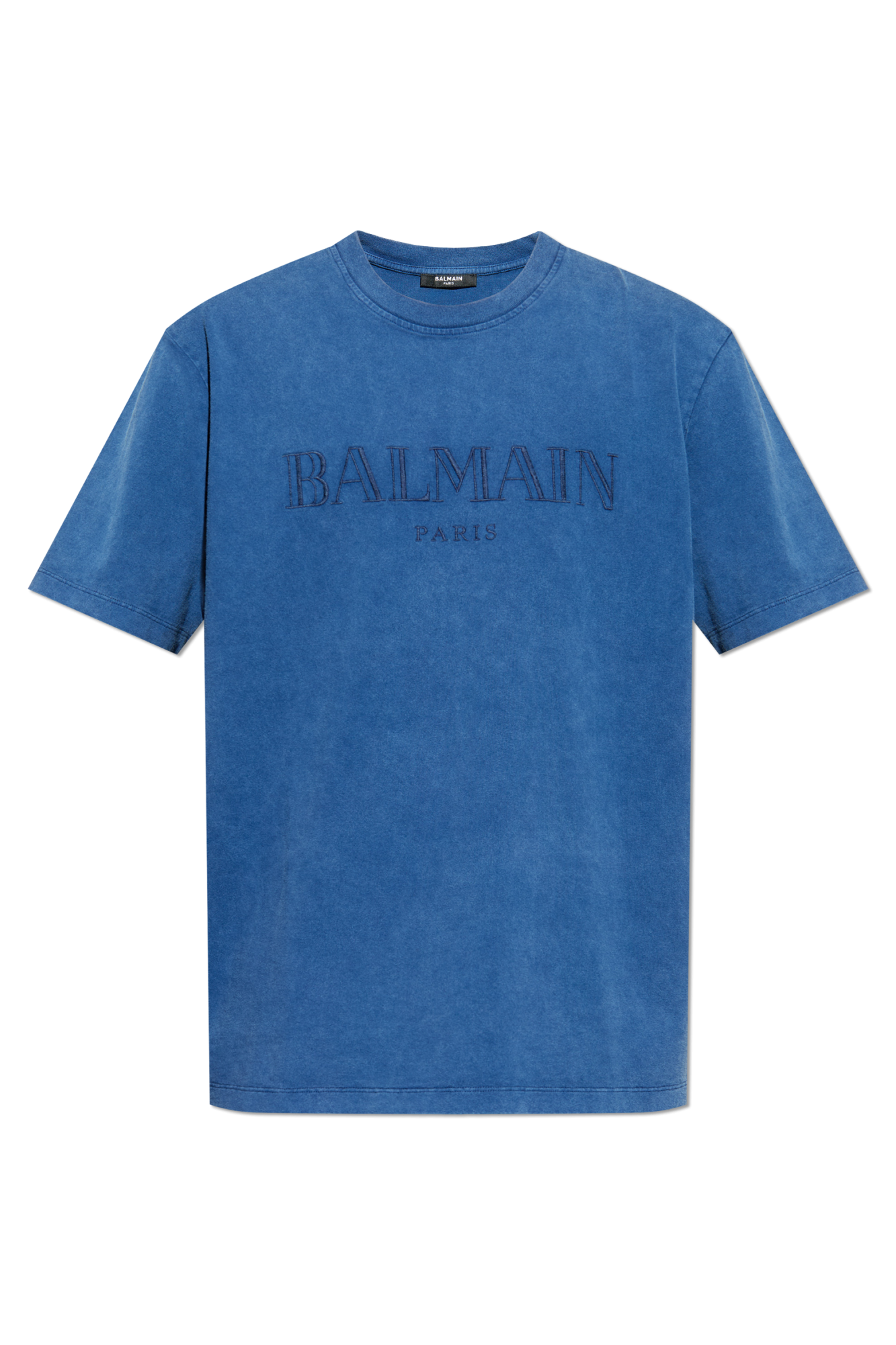 【関税＆送料込み】Balmain T-Shirt With Logo T-shirt with flocked Balmain Letter logo white white - Men